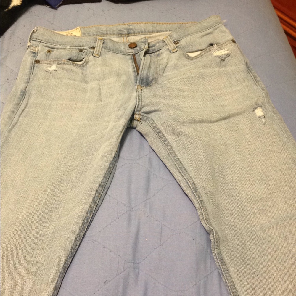 Hollister Ripped Blue Jeans